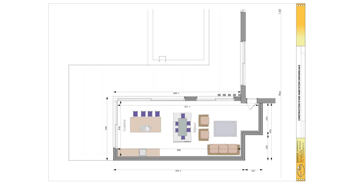 plan extension maison compère