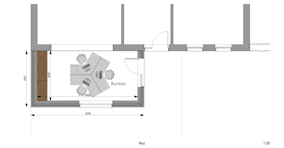 Plan extension maison compère
